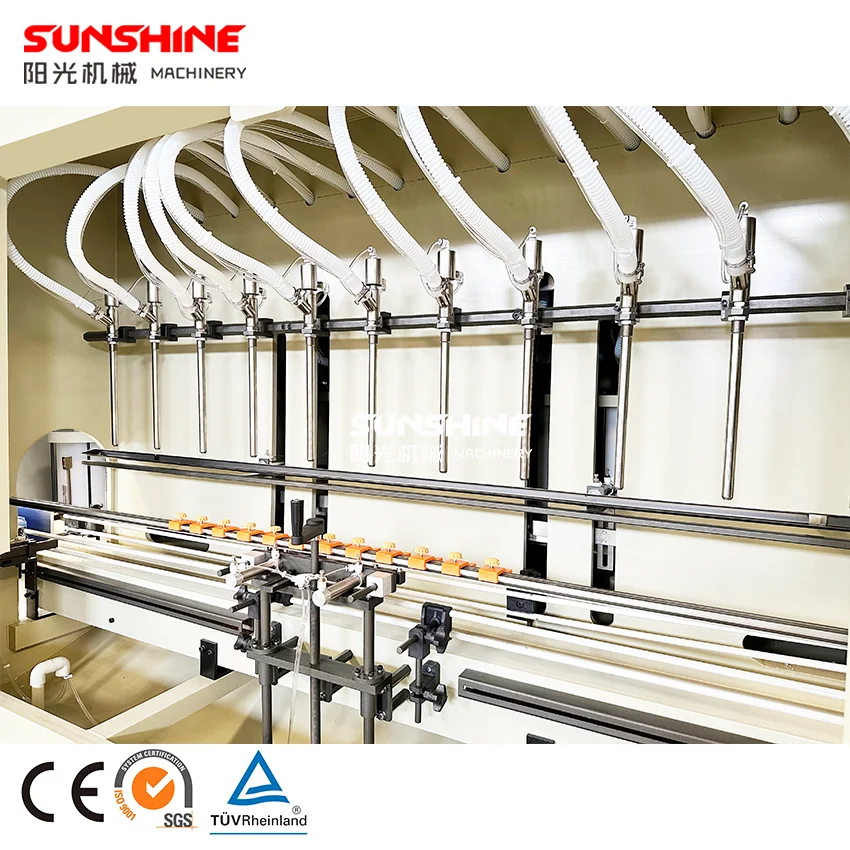 50-5000ml Automatic servo piston PP anti-corrosion viscous liquid acid toilet cleaner bottle filling capping machine line