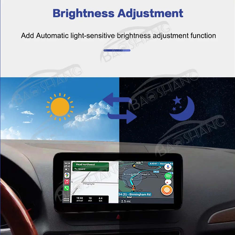 10.25' Carplay For Audi Q5 2009-2017 Android 13 GPS Navigation Multimedia Player Car Radio Head Unit Auto Wireless Display