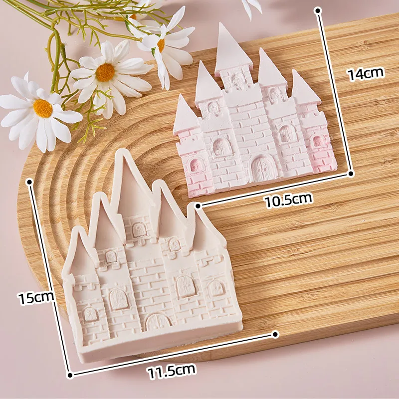 Silicone Fondant Castle Mold Castle Construction Cookie Mold diy Fondant Chocolate Cake Mold