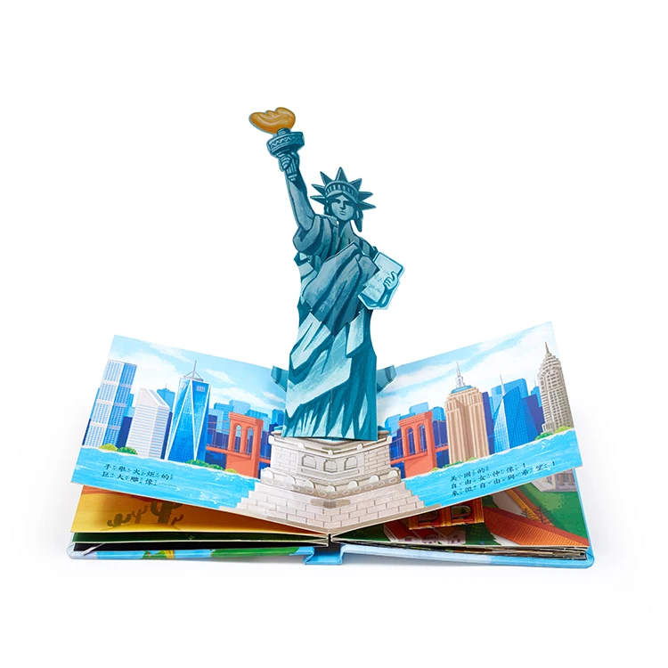 3D Pop Up Learning Book Hardcover Child Book Printing