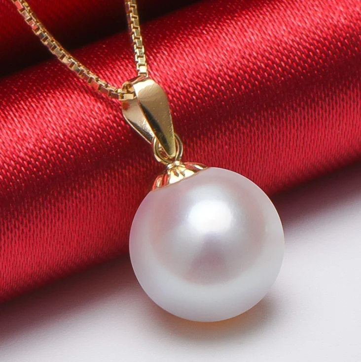 
Simple single 925 sterling silver round pearl pendant necklace designs real natural freshwater pearl pendant 