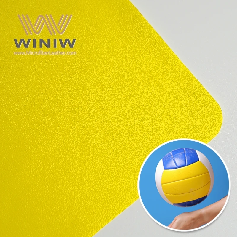 Various Color Mold Resistant Faux Micro Fiber Material Artificial Synthetic Leather Microfiber Volleyball Material