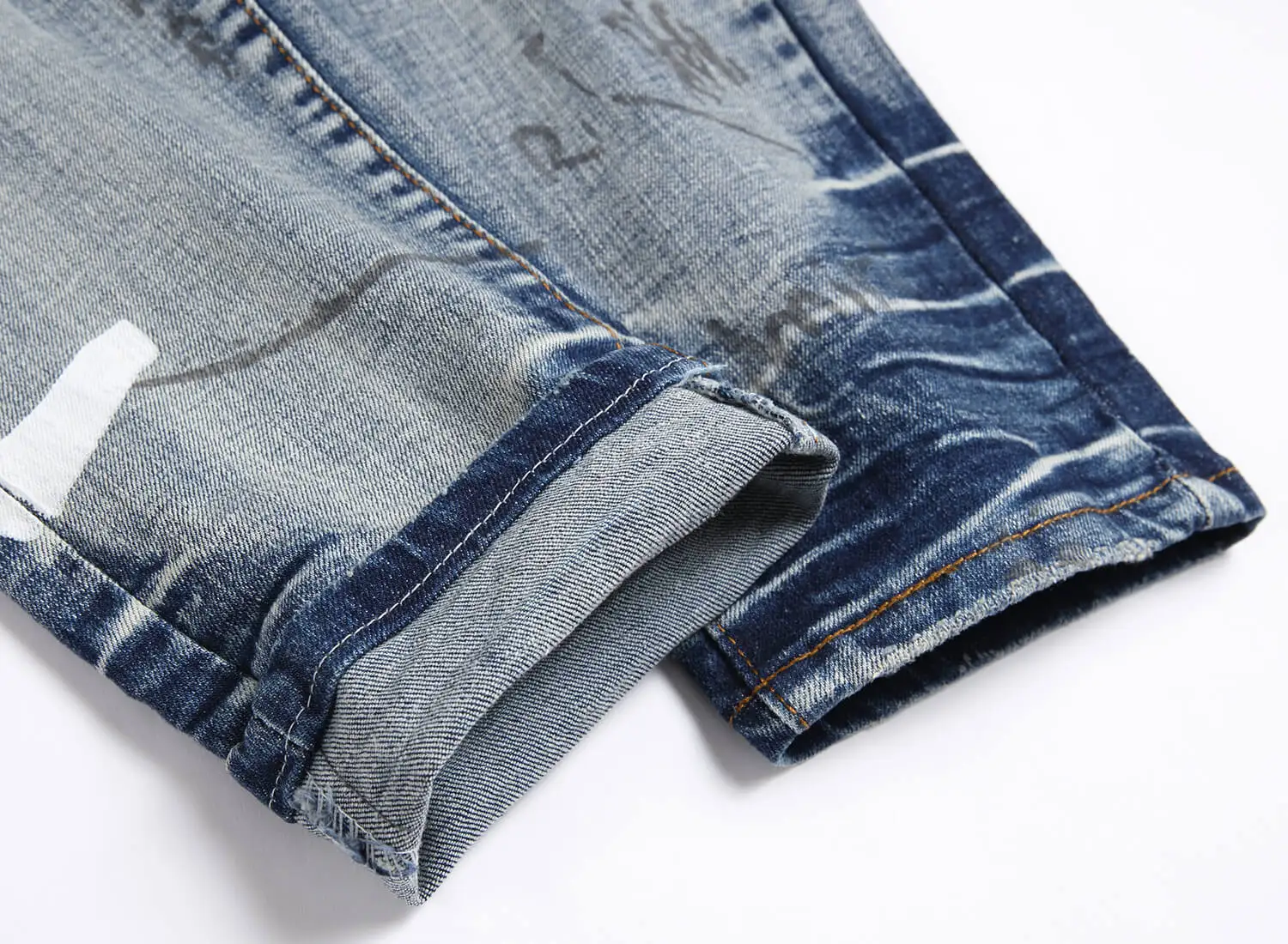 Oem Custom Mens Ripped Hip Hop hip hop straight Designer Streetwear Fashion Quality Jeans