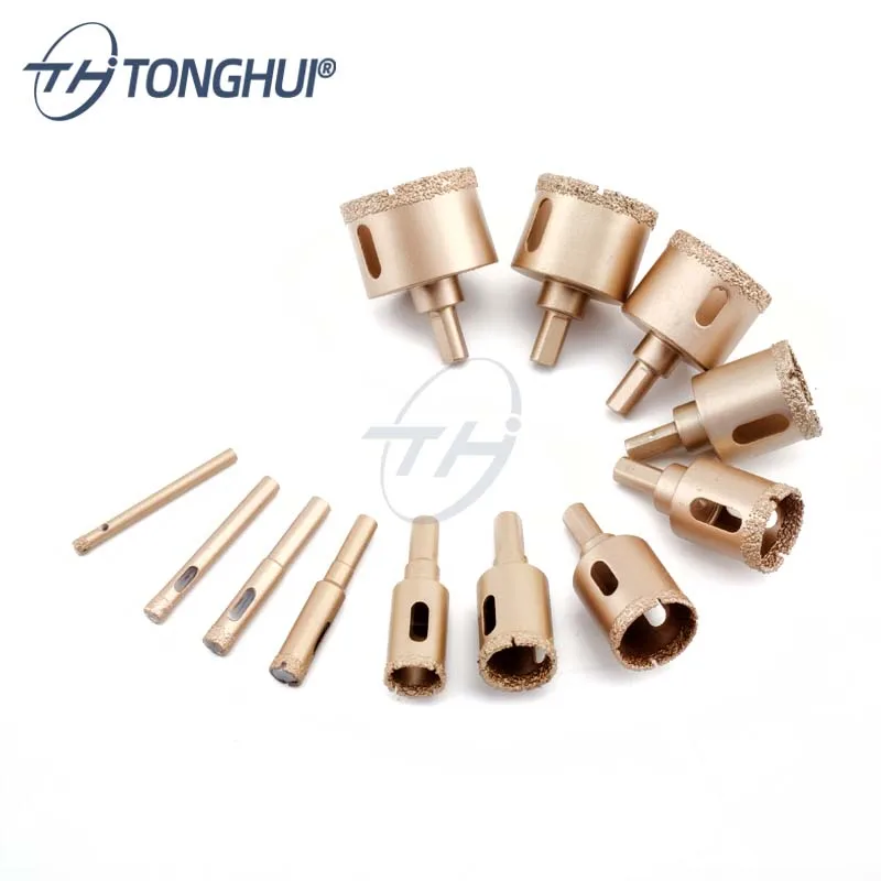 6mm - 90mm High quality Vacuum Brazed diamond hole saw for marble granite tile drilling