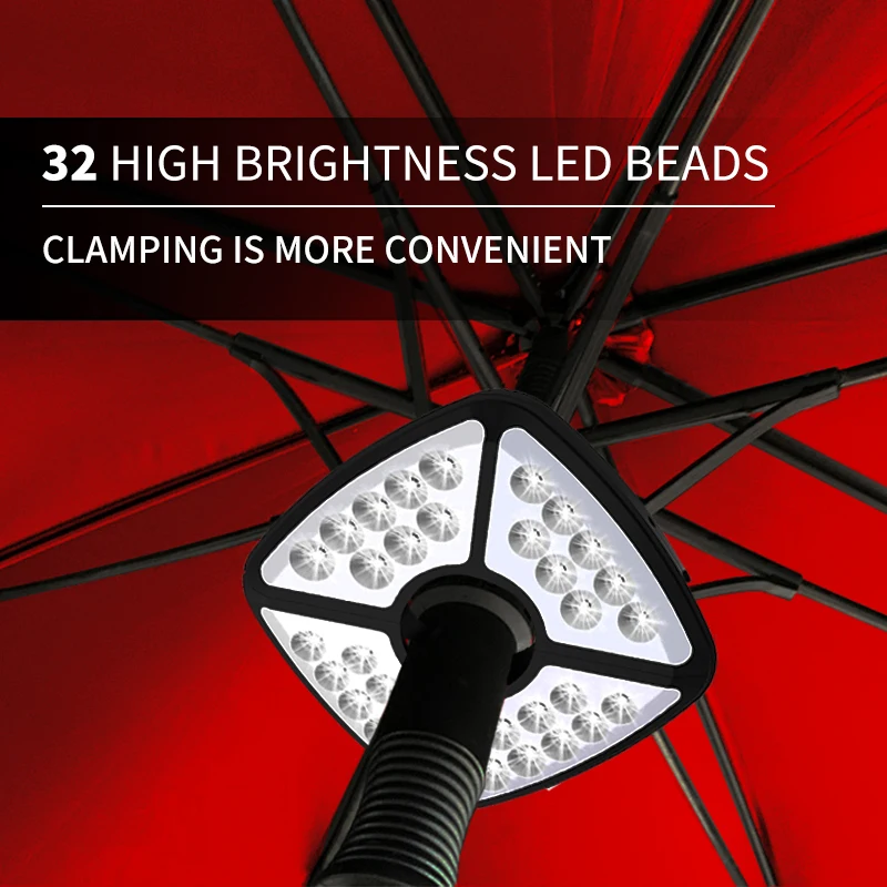 Factory Outdoor Led Umbrella light Garden Camping Umbrella Led Lamp