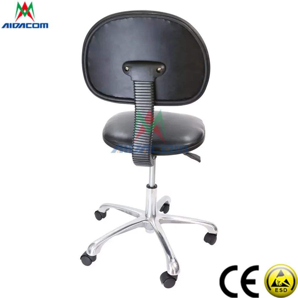 PU leather anti-static office lab chairs Black Blue Adjustable antistatic Cleanroom ESD Chair