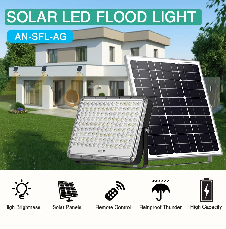 Motion sensor Garden 300w 400w 500w 1000w led solar outdoor flood lights