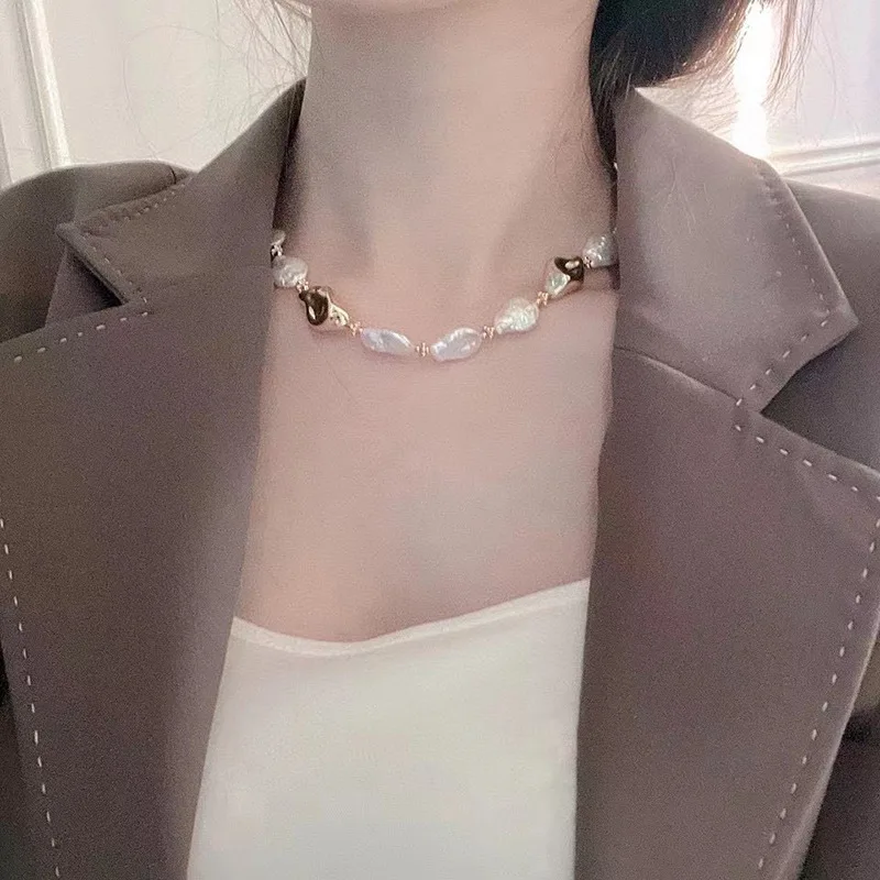 Irregular Baroque Pearl Jewelry Set OT Buckle 14K Gold Filled Fashion Jewelry Jewelry Sets For Girls