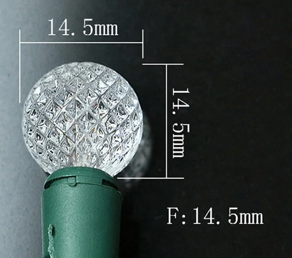 Christmas String Outdoor Street Light Decoration Holiday Lighting G14 global LED faceted bulb string Lights set