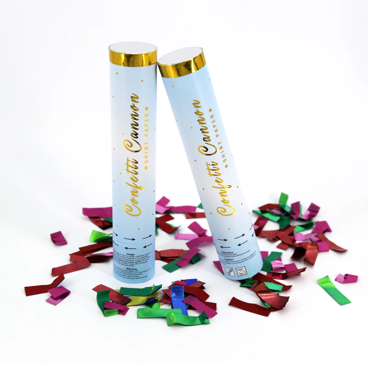 New Arrival Product Shiny Metallic Foil Confetti Cannon Party Popper Shooter