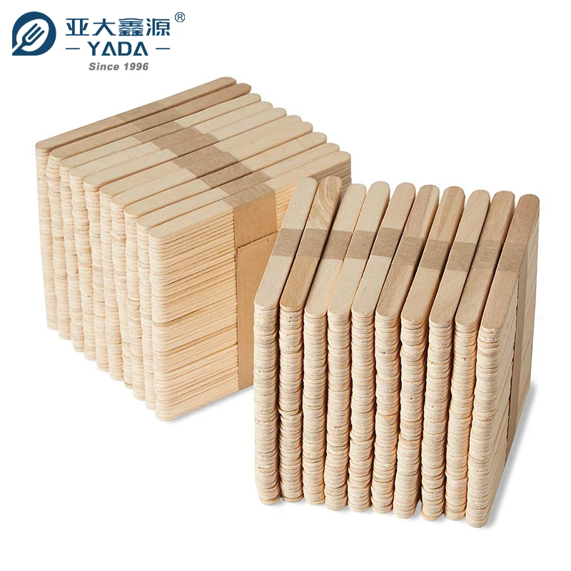 YADA Wooden Disposable Ice Cream Stick with size length 114mm  93mm with hot stamping