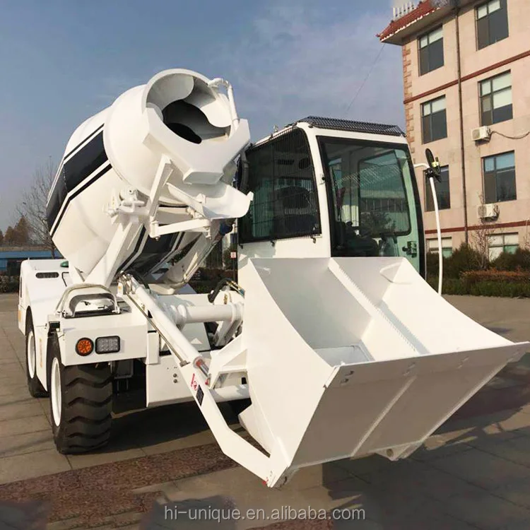Self Loading Ready Mix Truck Concrete Mixer Automatic Loading Machine
