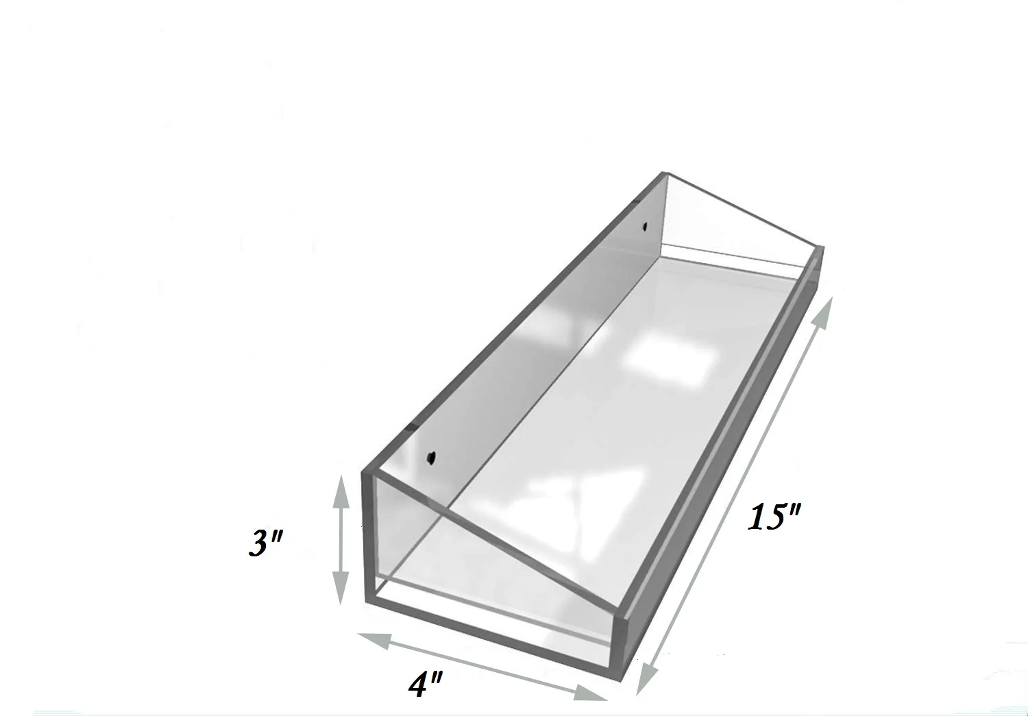 2 pack extra thick  bathroom shelving clear acrylic wall mounted floating shelf