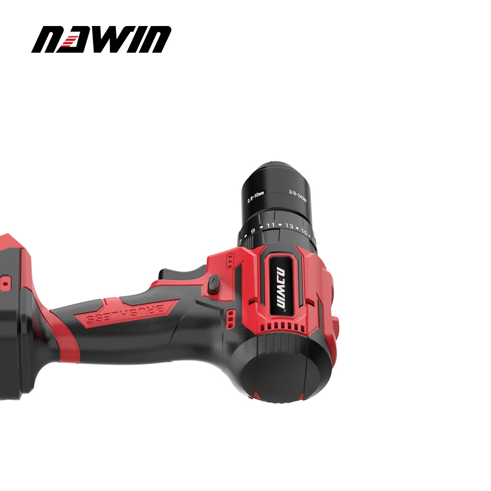 NAWIN RTS 10mm 21V Brushless Bor Cordless Impact Drill Industrial Electric Portable Power Drills