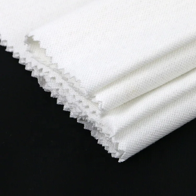 Polo t shirt cvc spandex cotton stretch pique fabric