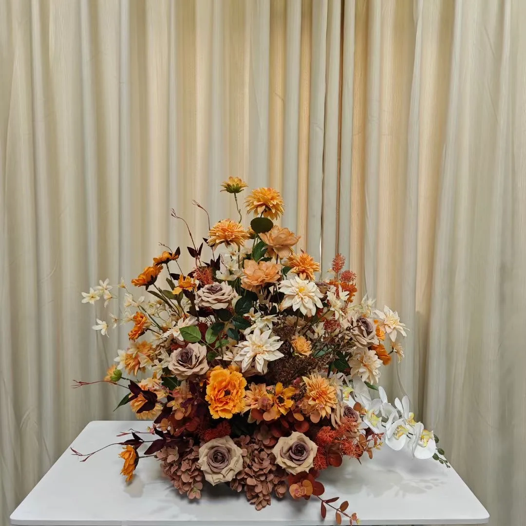 Silk Flower Roses Balls Kiss Balls Wedding Flower Stands Arrangement Floral Bouquets Artificial Flower Center Pieces Decoration