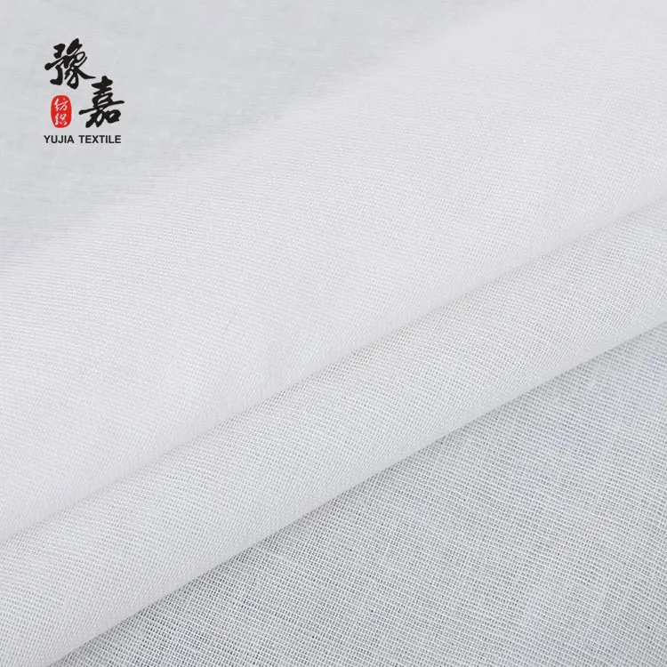 Soft pure white light weight cotton muslin gauze basic fabric for face veil baby clothing