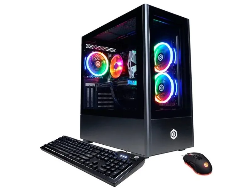 A ETBC Cyber-PowerPC  Gamer X-tremes Desktop  Inte Core I7-11700F  16GB Memory  GeForce RTX 3060 Ti  1TB HDD 500GB SSD