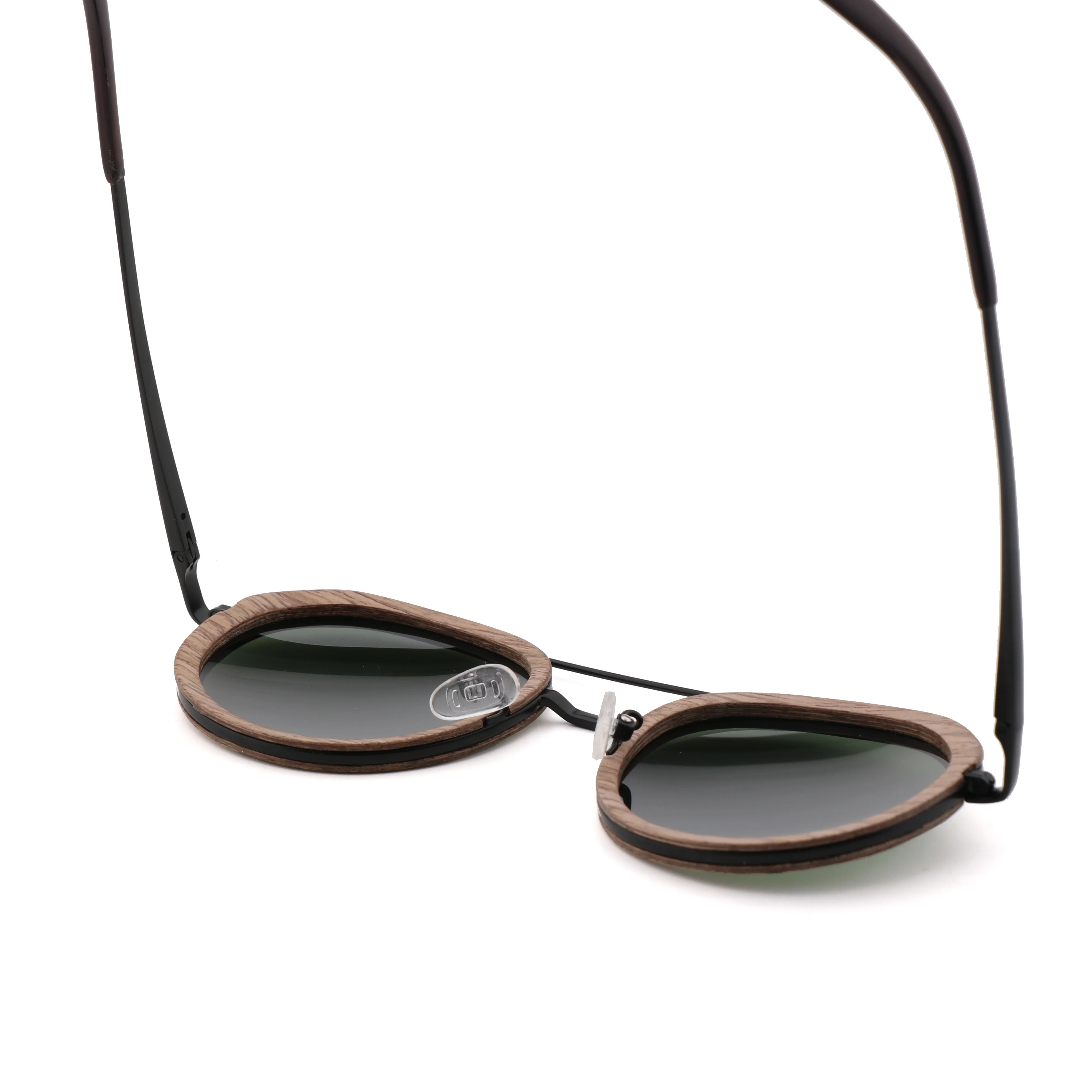 FWM364S Wooden polarized sunglasses uv400  metal sunglasses timber solar glasses