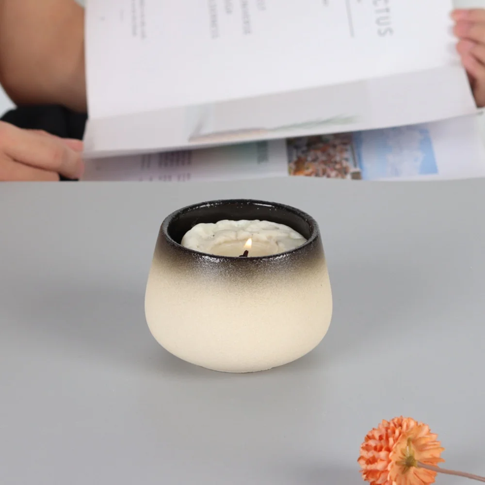Custom Design Bulk Ceramic Candle Cups Vessels Perfect for DIY Projects & Artisans Stylish & Functional