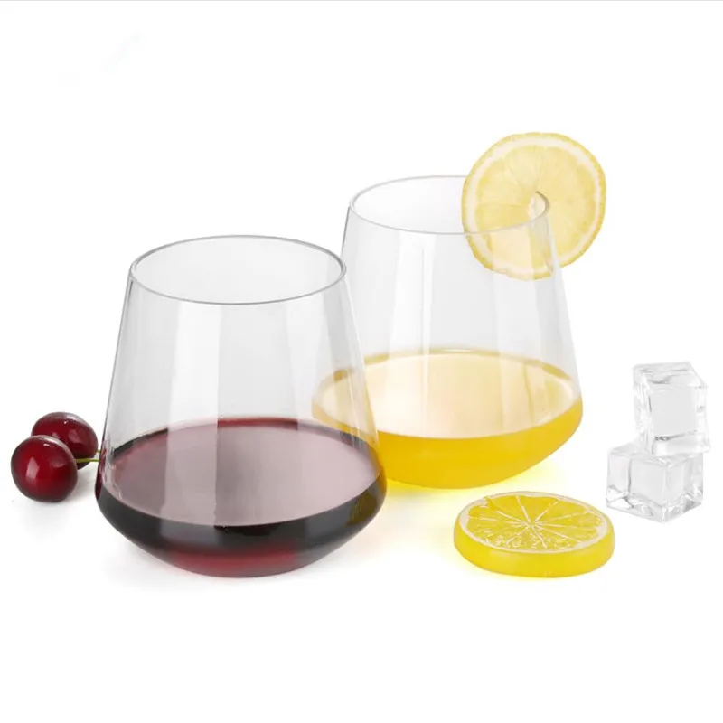 NBFUBU-Premium Unbreakable Stemless Wine Glasses Set By Shatterproof Reusable wine glass beach plastic