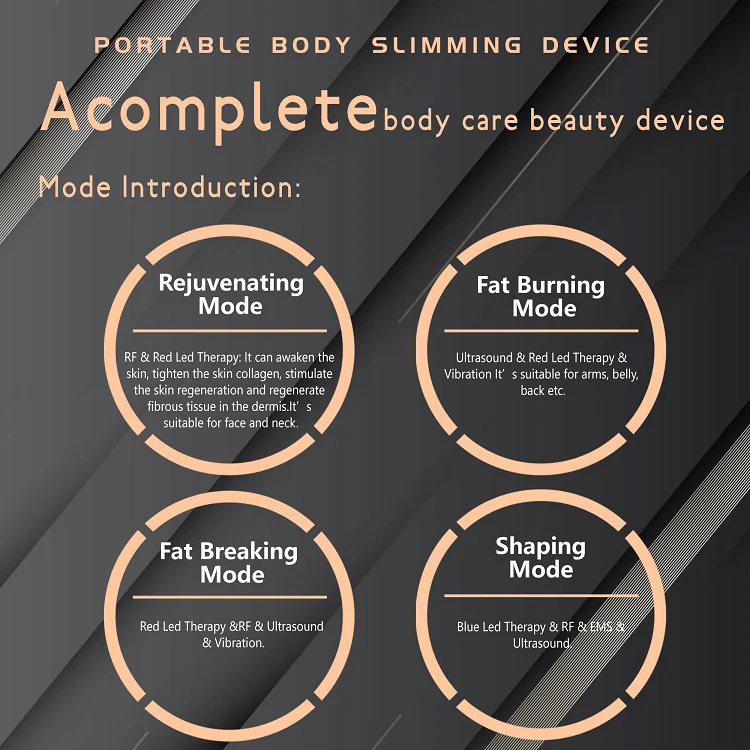 body care 3 Levels 4 modes fat burning Belly Waist Butt Arms Legs  lose weight RF EMS PDT painless Body  Massager at home