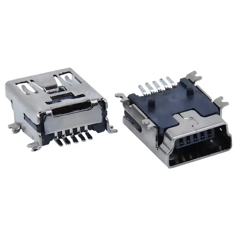 Micro USB Straight Angle SMT Type Side Entry Female Connector 5Pin SMT Right Angle Female Mini USB Type B Connector
