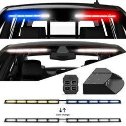 LED Strobe Visor Light Bar for Hazard Emergency Vehicle Warning Flashing