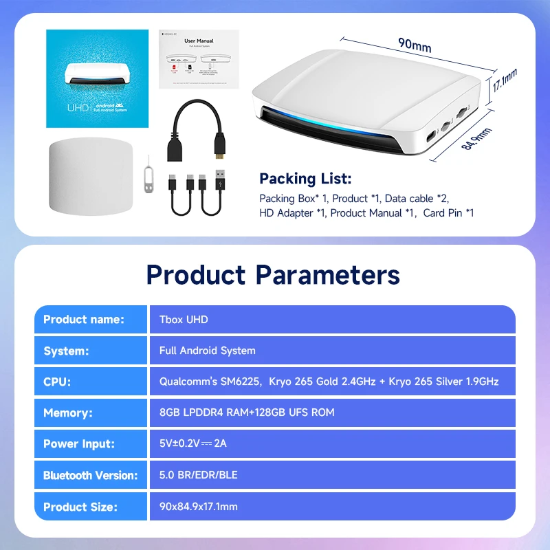 Carlinkit SM6225 Tbox Uhd Hdmi 8 г + 128 ГБ Lte Gps Carplay Ai Box Plug беспроводной youtbub Android Auto для Netflix Apple