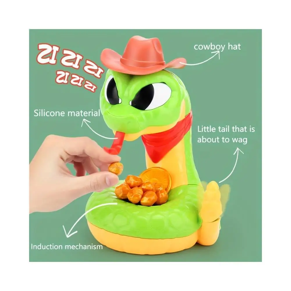Funny and Hungry Snake with Smart Electric Board Game Novelty Joke Rattle Bite Toys For Family