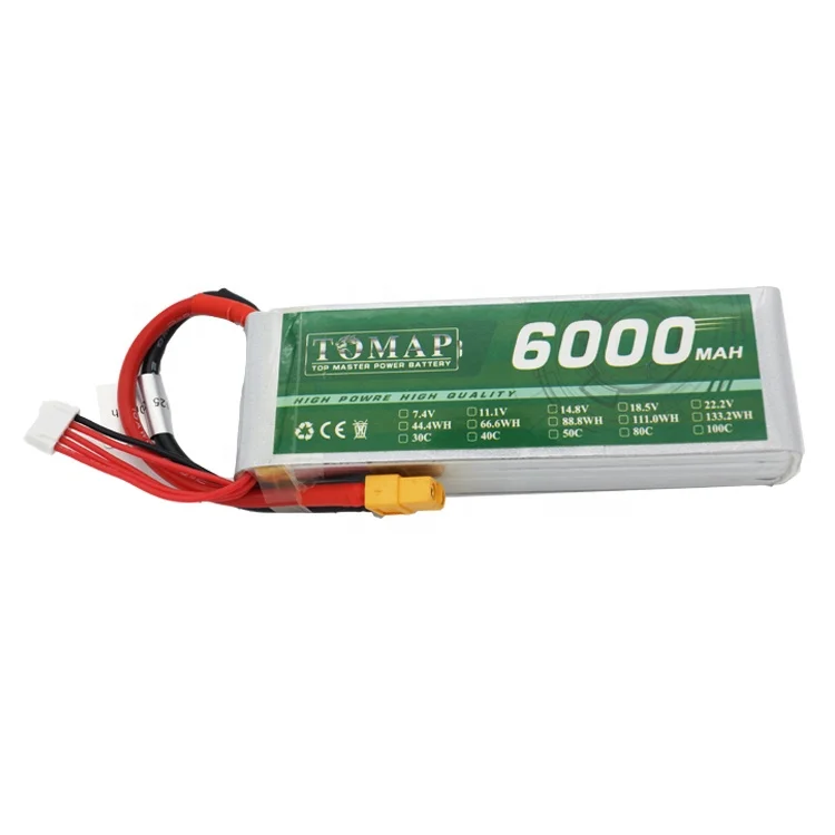 Rechargeable 25C 50C 100C 7.4V 11.1V 22.2V 14.8v 6000mah lipo battery 5000mah
