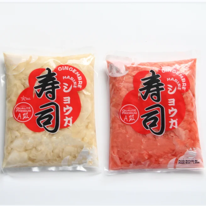 Pickled Ginger (Gari Shoga) Natural and Pink color Sushi Ginger