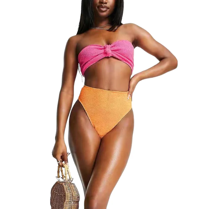 Terry Cloth Stylish Colorful Bundle Suppliers Transparent Swimwear Bikinis & Beachweartmvf Sks Black And White Bikini