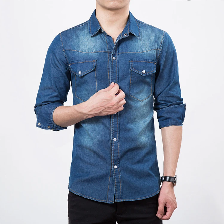 Новые рубашки для мужчин 2021 джинсовая рубашка для мужчин Camisas Slim Fit с длинным рукавом джинсовые рубашки мужские одежда Camisa джинсы Masculina