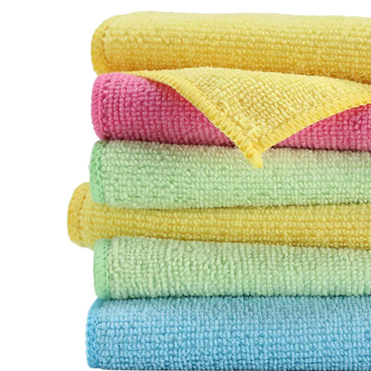 Wholesale 50 Pack Assorted Multi Color Reusable and Lint-Free Microfiber rag Cleaning Cloths Towels for Kitchen