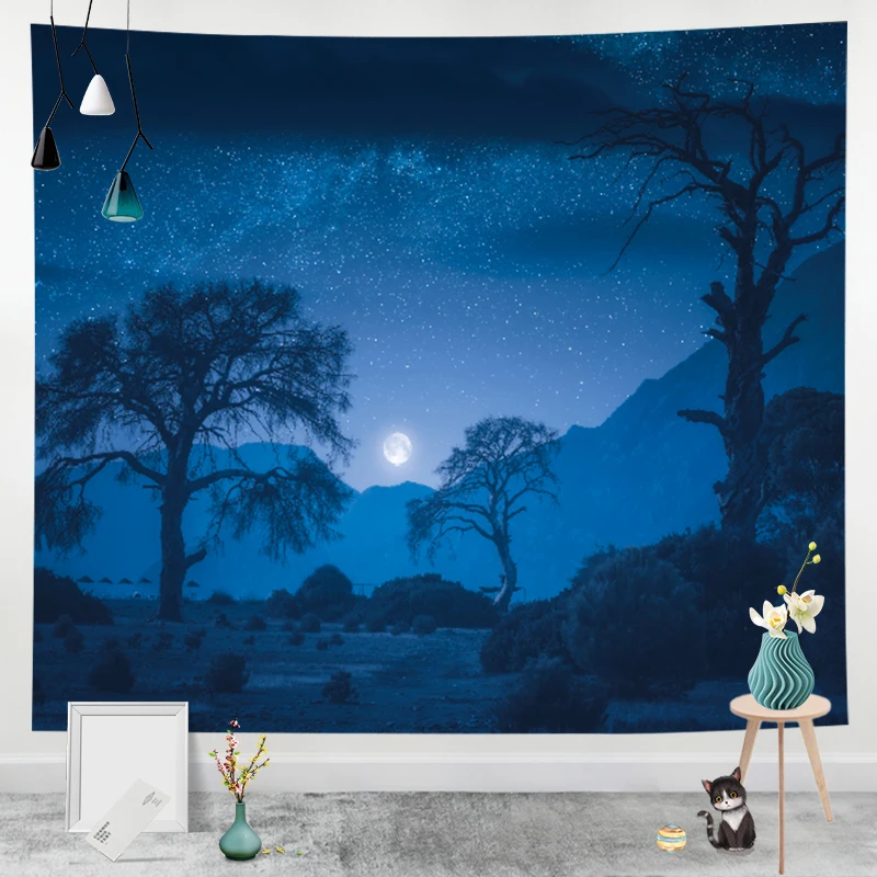 Wholesale Indian Bohemian Mandala Hippie Polyester Digital Printed Bedroom Decoration Wall Hanging Tapestry