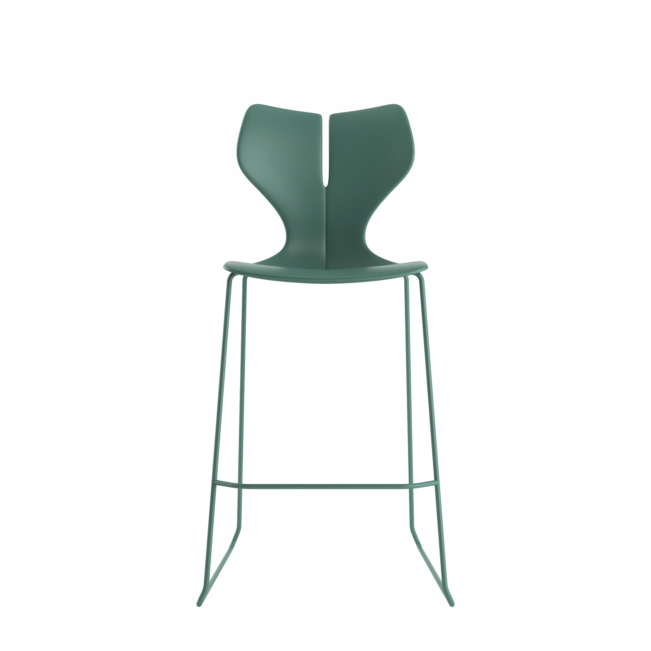 Design office Furniture Modern PP seat plastic body chairs Whole sale medium back chairs office chair without armrest