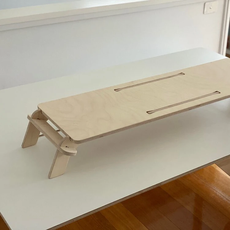 Wood Home Office Computer Monitor Stand Riser Office Bedroom Monitor Stand