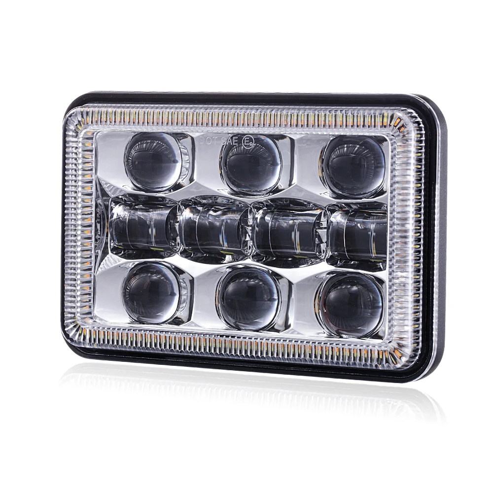 
Factory wholesales car led square headlight 4x6 inch square 45W 12V-32V LED TRUCK LIGHT LED WORK LIGHT with DRL 