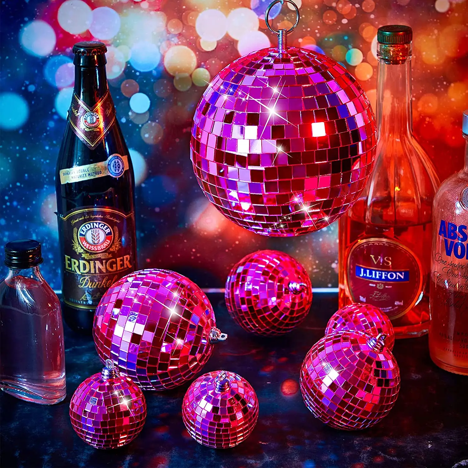 Hot Sales Popular Wedding Hanging Ornaments Reflective party favors 10cm 20cm 30cm 40cm rose gold disco ball