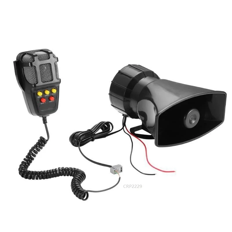Dropshiping hot sell HW-1006B 12V 100W 125dB 5-tone Car Electric Alarm Air Horn Siren Speaker 5 Sound Tone Super Loud with Mic