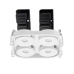 New 4 lamp head commercial spotlight aluminum alloy matte black 12w spotlight for clothing store