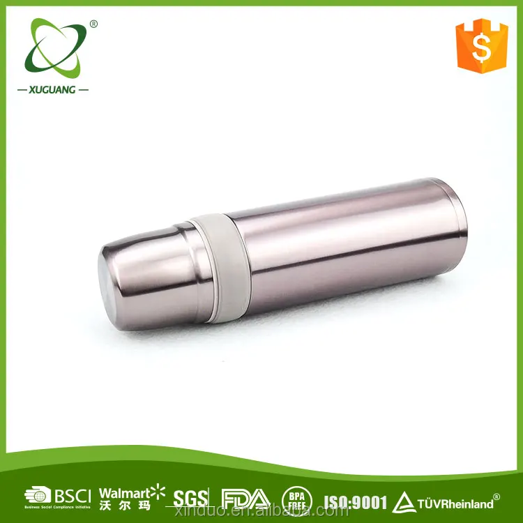 Wholesale factory double wall stainless steel Tea mug bottle hot and cold  water bottle bullet style thermoses with rope handle