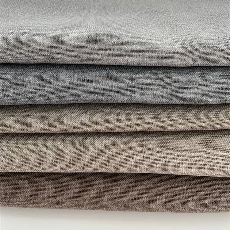 Custom high quality   imitation linen  backout  curtain fabric  roller blinds fabric 	for hotel