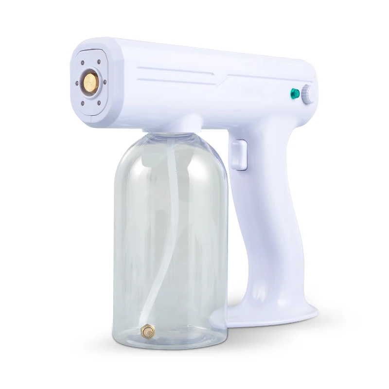 
800ml Wireless Portable Atomizing Blue Ray Light Nano Spray Steam Atomizer Gun Fog Machine With Battery Fogging Spray Gun 