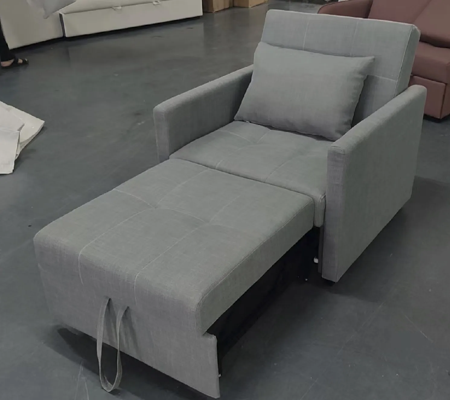 Modern Lving Room Hotel Cum Smart Couch Sofas Furniture Fabric Foldable Single Sofa Pull Out Transformer Folding Sofa Bed