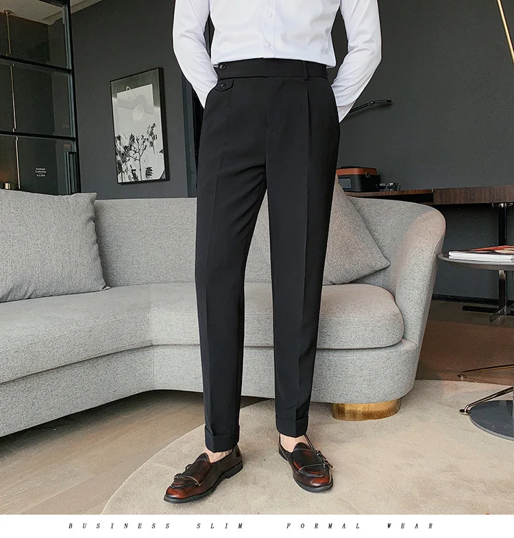 2024 New MSR MS175 Arrivals Fashion Trend comfortable feel Unique design high waist straight casual men suit pants