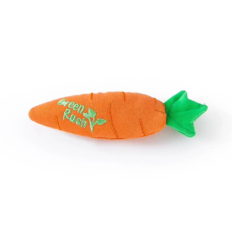 
Carrot Bite-resistant Pet Chew Biting Plush Toys For Small Cat Tug And Play 