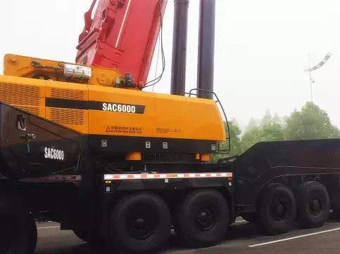 Китай 700 тонный мобильный вездеходный кран SAC7000T7 с высотой подъема 144 м