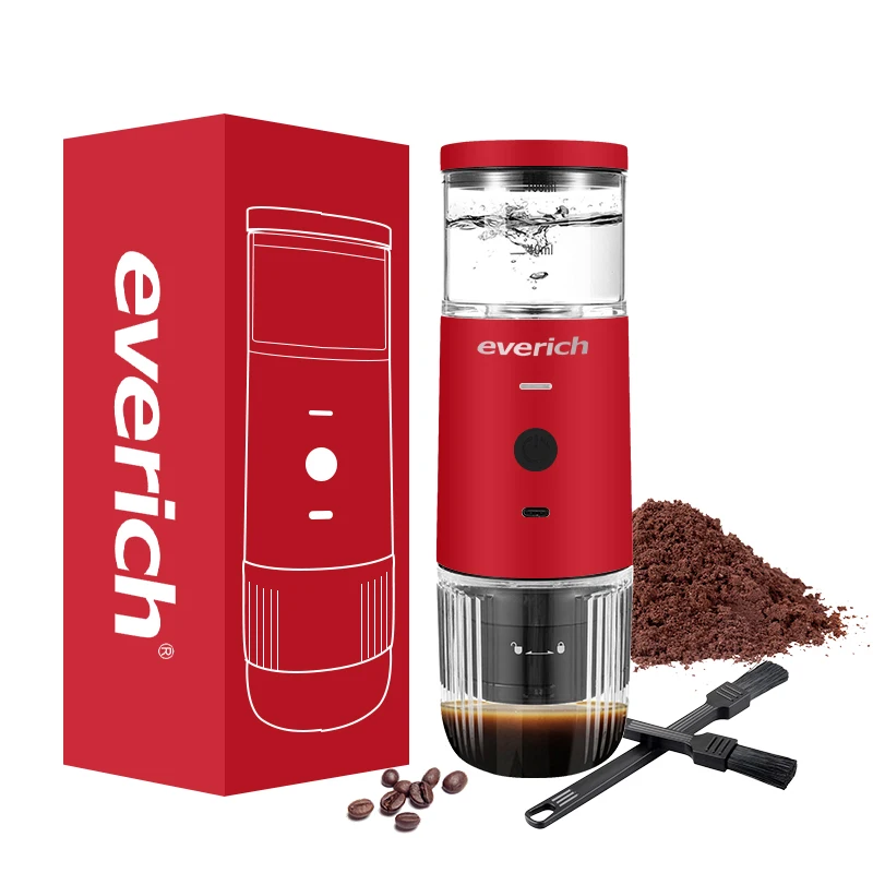 Popular Design Portable Coffee Grinder With Drip Coffee Function Easy To Use Black Coffee Maker